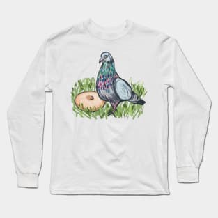 Bird and a bagel Long Sleeve T-Shirt